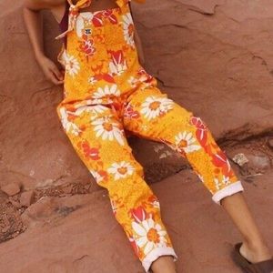 Lucy & Yak Original Dungarees in Organic Twill, Jules print, 12R